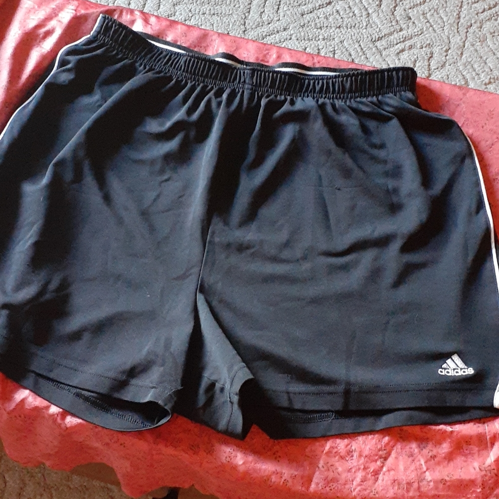 Black Adidas athletic shorts